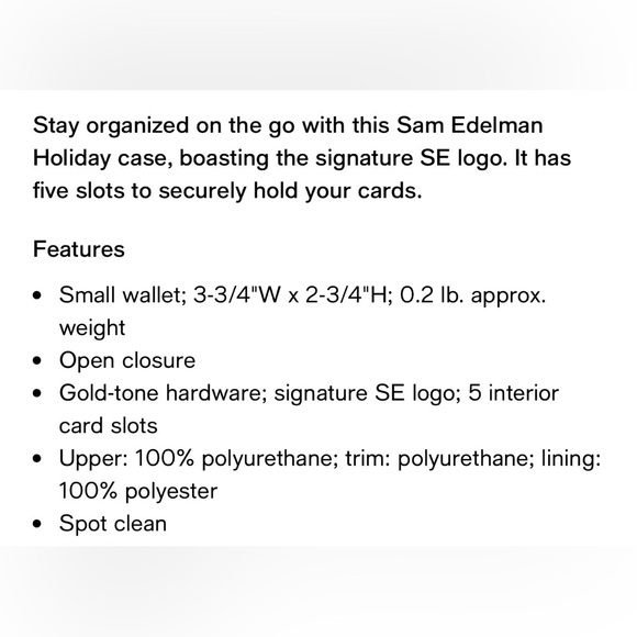 NIB! Sam Edelman Card Holder - Picture 11 of 11